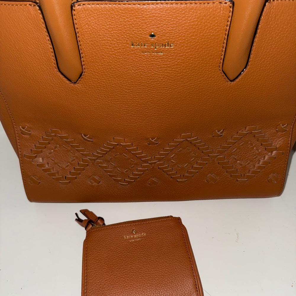 Kate Spade Brown Purse with matching wallet, minimal/no use. Vintage